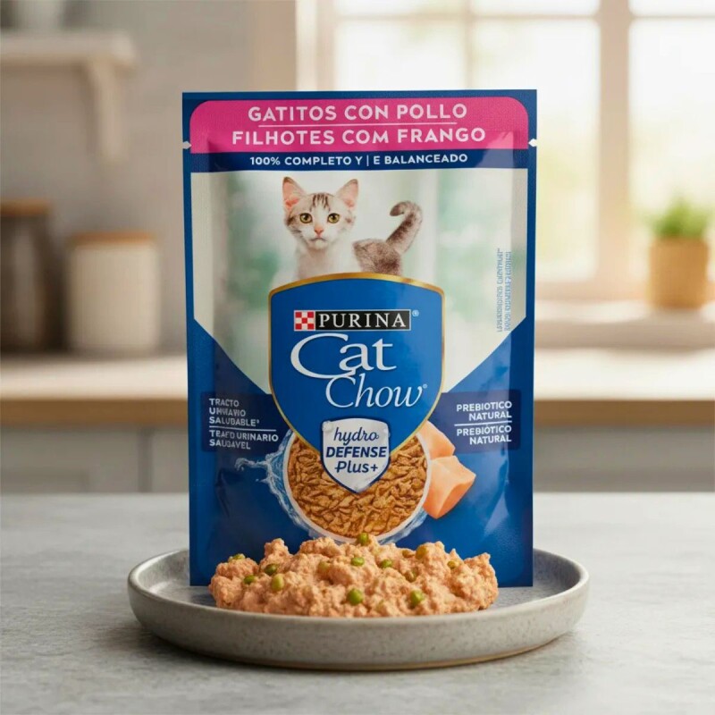 CAT CHOW EN SALSA GATITOS POLLO 85 GRS CAJA X 15 UNIDADES