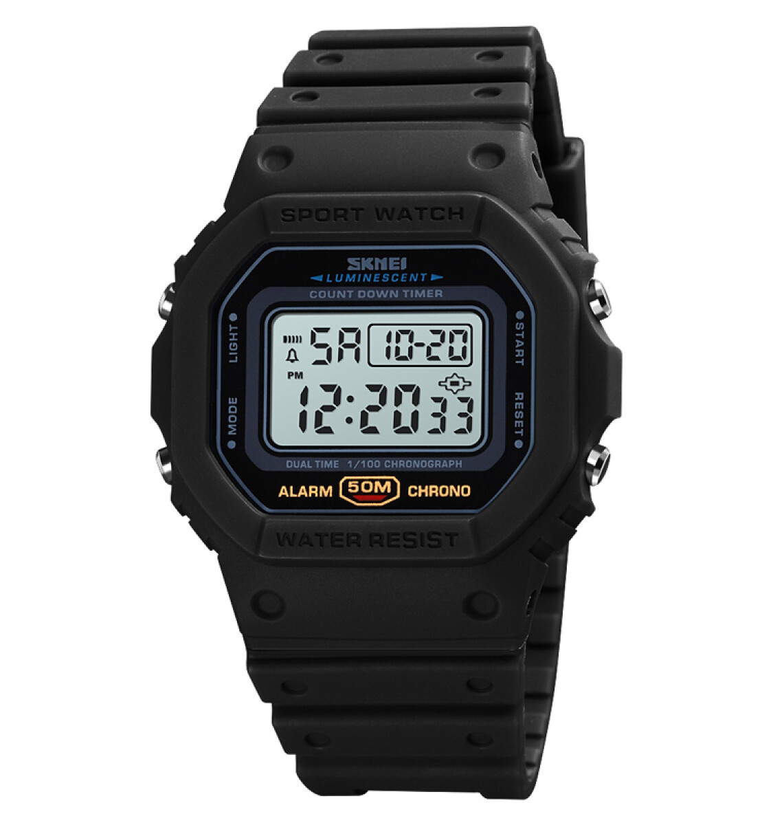 Reloj Skmei 1628bkwt Deportivo Para Hombre Digital Negro 