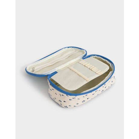 Cartuchera Con Parches Bordados Para Personalizar Azul Celeste