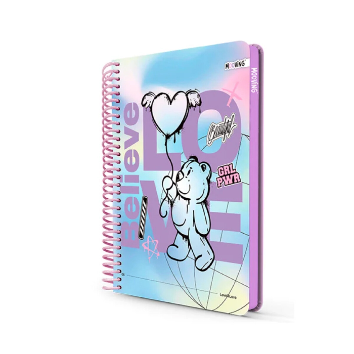Cuaderno Mooving Carta 96 hojas - GRL PWR osito 