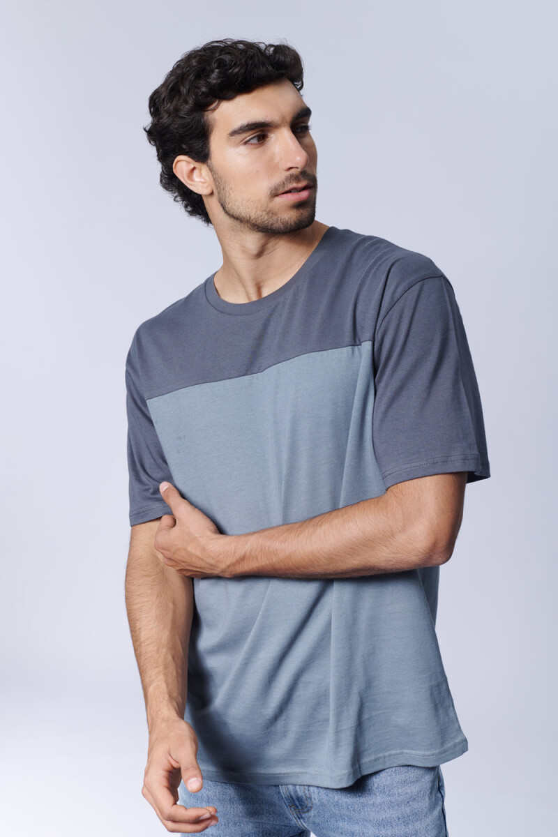Remera bloque Gris