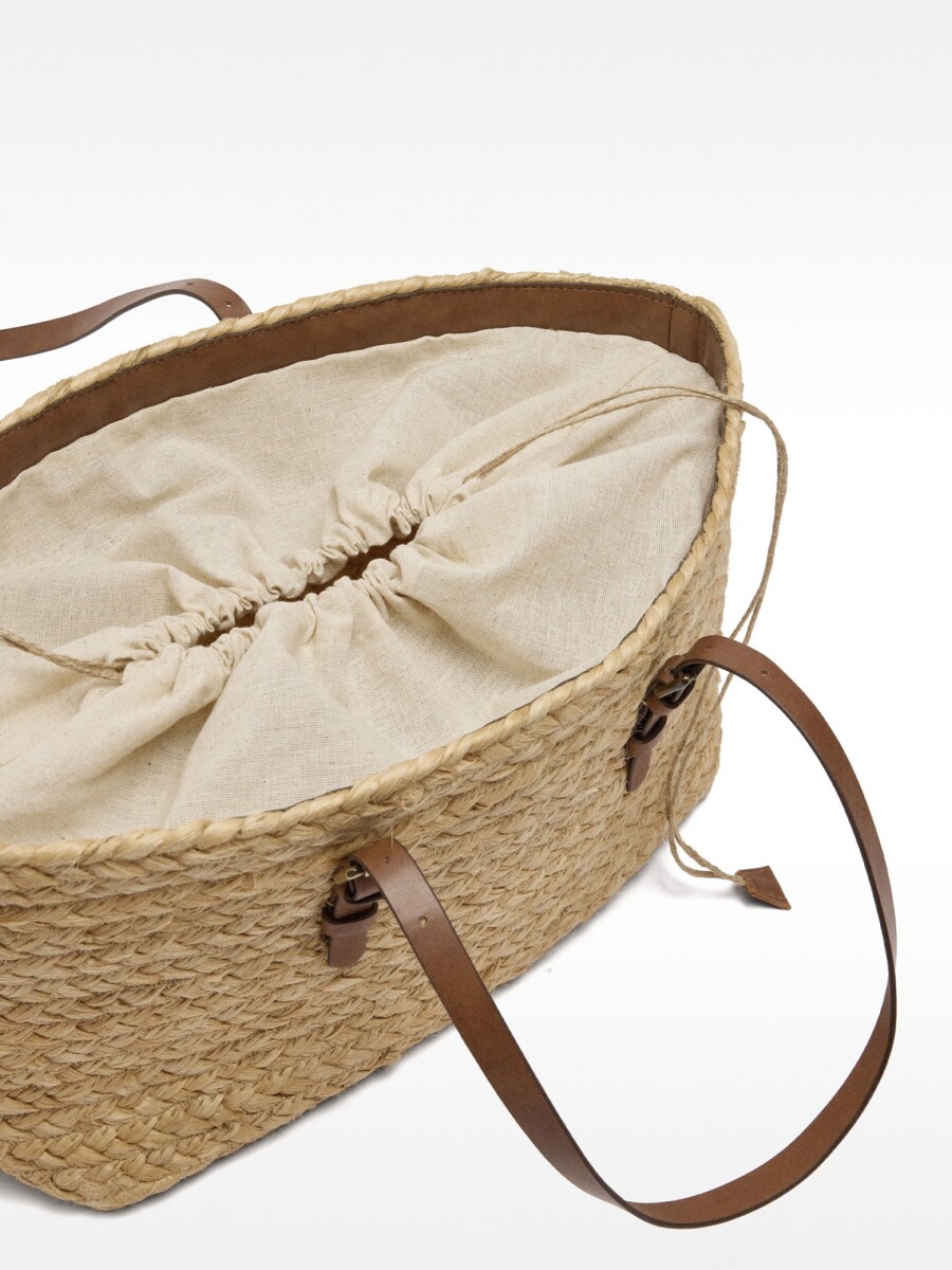 Bolso Shopper De Yute L natural