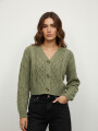 Cardigan Buttoli Verde Palido