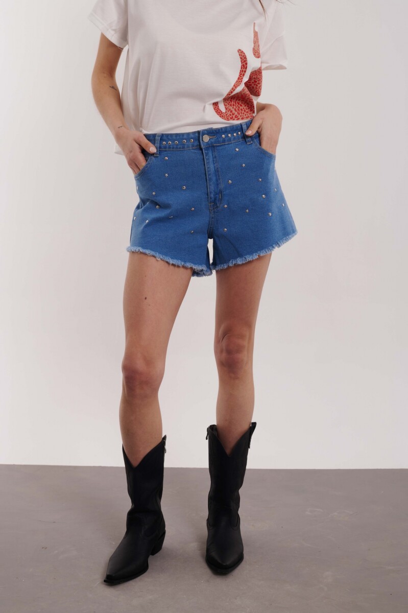 SHORT JEAN NELA - AZUL CLARO 