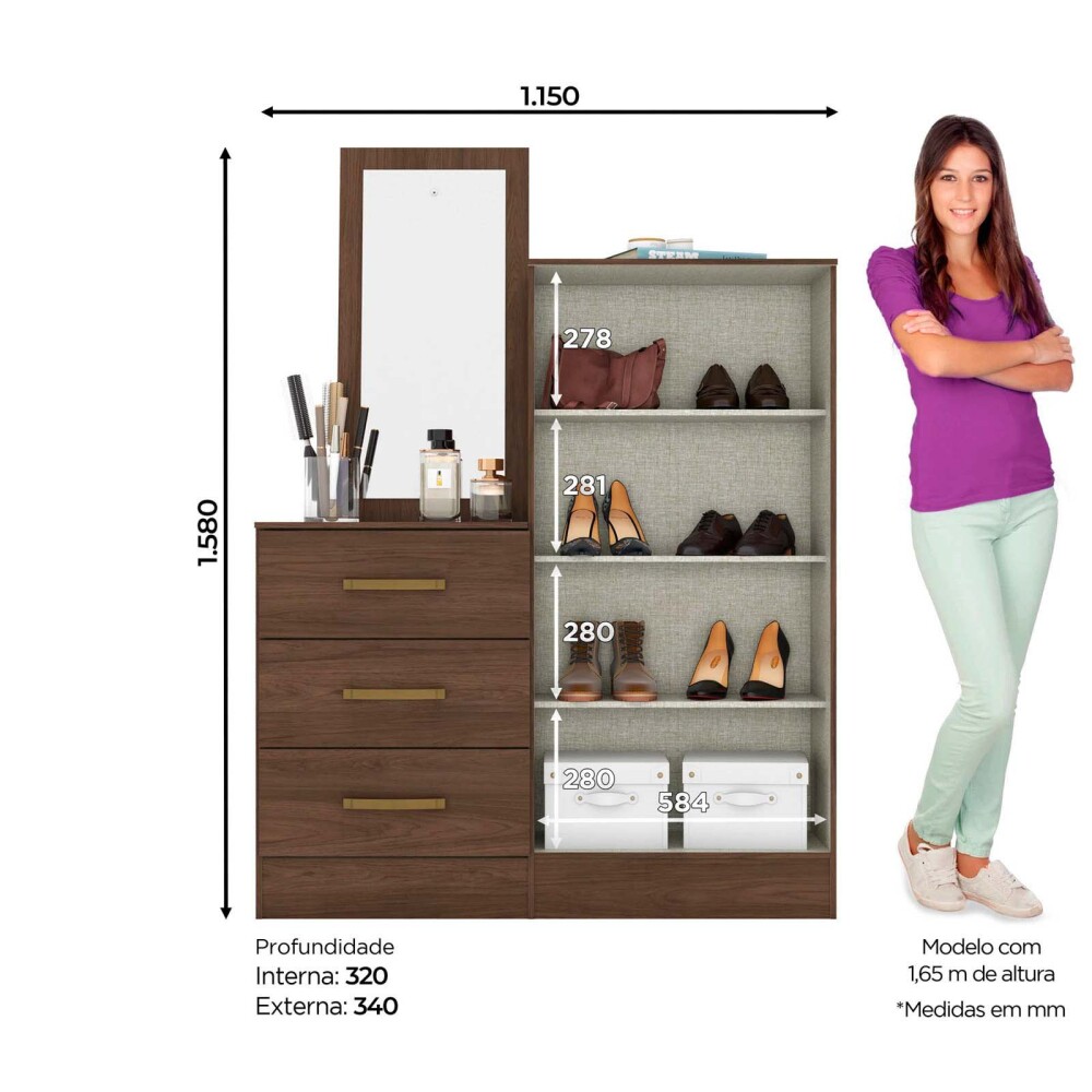 COMODA CAJONERA MDP MARRON B700