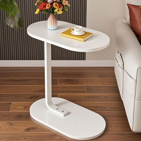 Mesa auxiliar Lumax de arrime MDF minimalista para living Madera Blanco