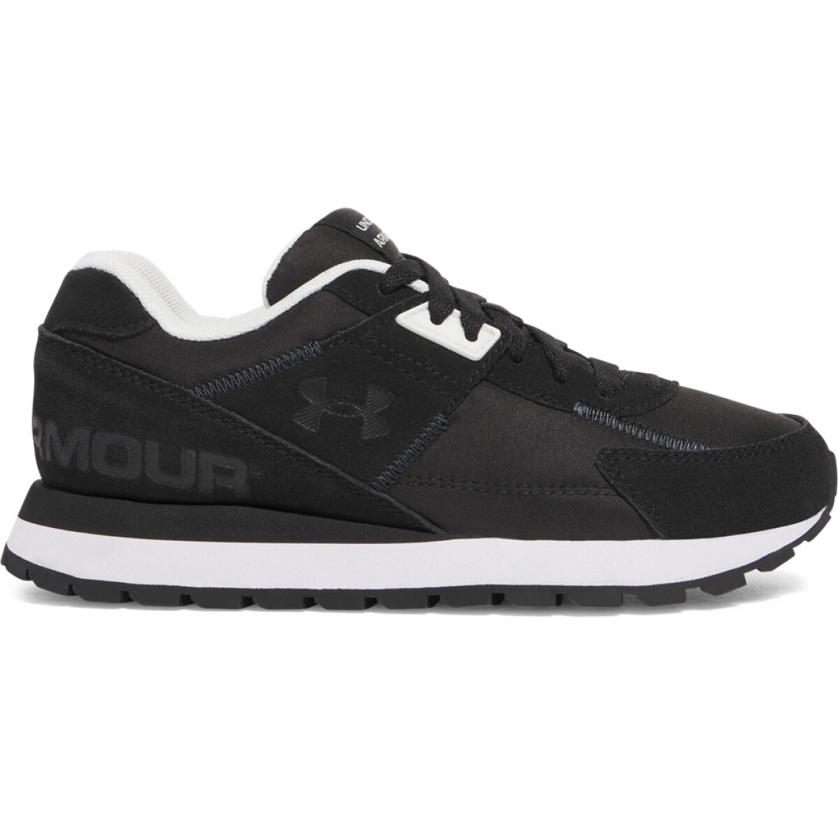 UA GS Essential Runner-WHT - BLK-001 