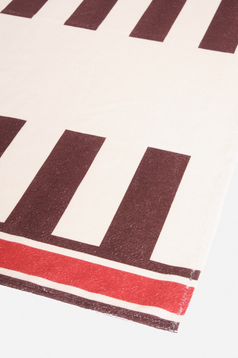 Toallón rayado The Beach Club chocolate