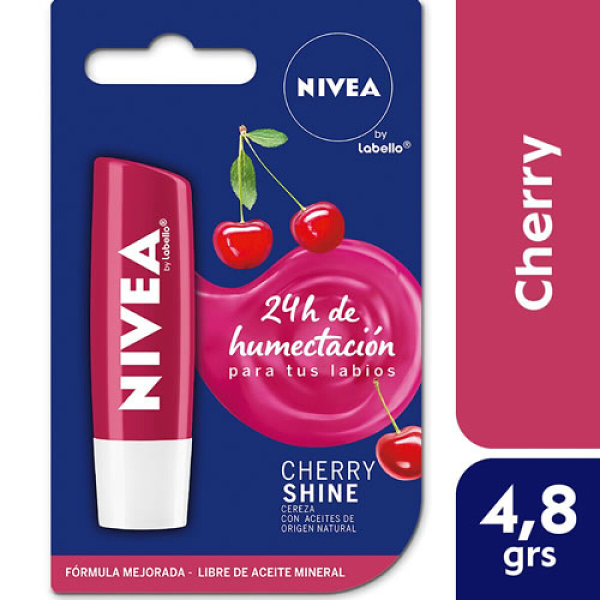 Labello Nivea L/Care Cereza – Bálsamo Labial Nutritivo 