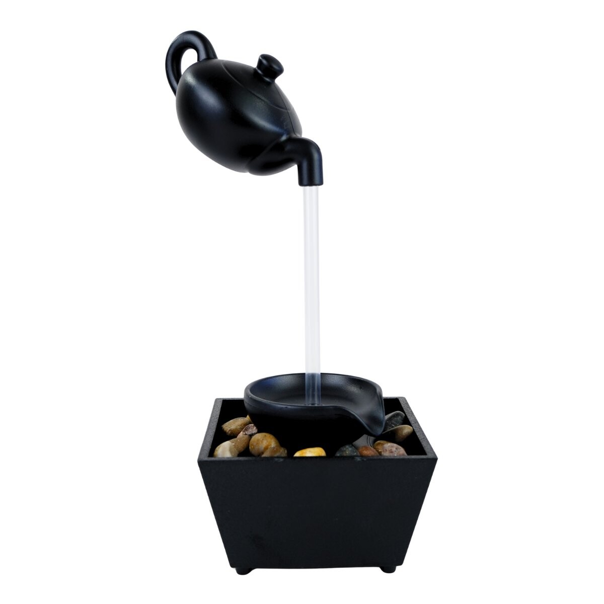 Fuente de agua con luz LED y piedras 