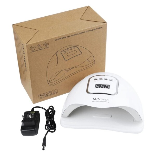 Lampara UV Led Seca Uñas Cabina 80W Sun X5 Timer Manos Pies Variante Color Blanco