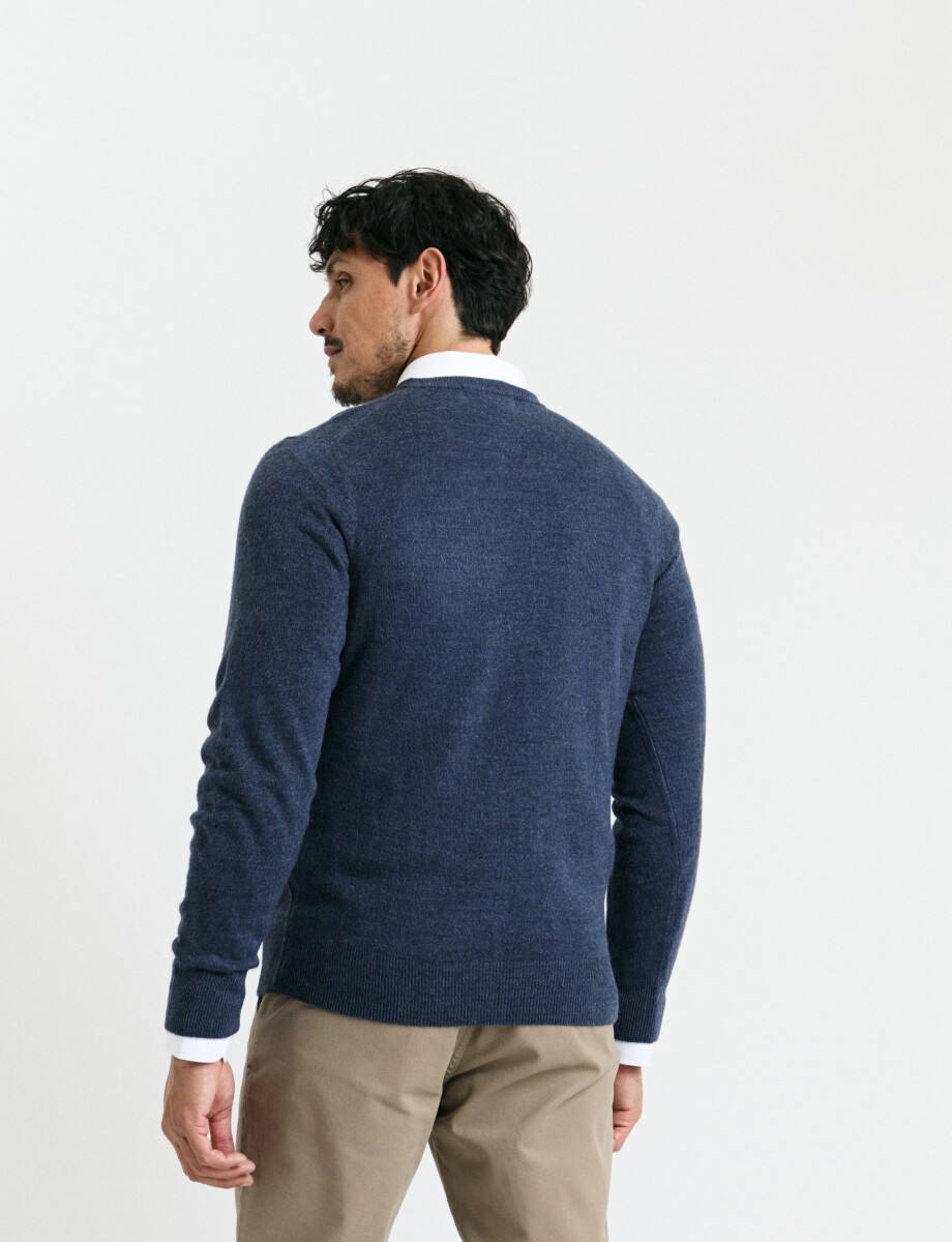 470313 SWEATER V HARRINGTON URBAN Azul Melange