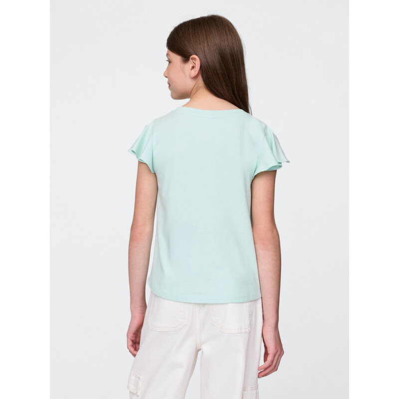V-JPN DIS SS FLIPPY TEE TOPS FLARE SLEEVE CRYSTAL MINT