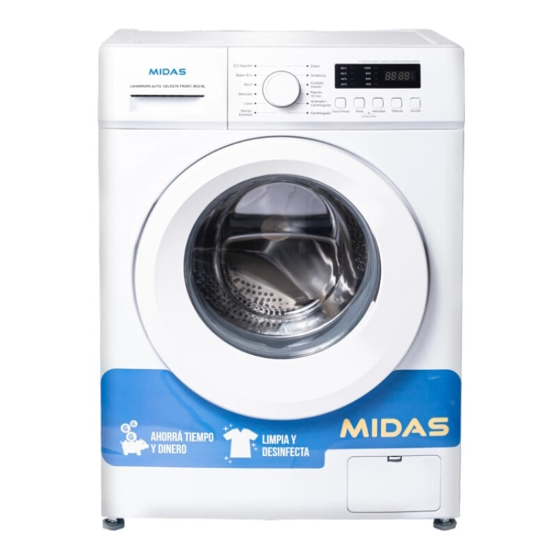 Lavarropas Automática Midas 6 kg CELESTE Carga Frontal Lavarropas Automática Midas 6 kg CELESTE Carga Frontal