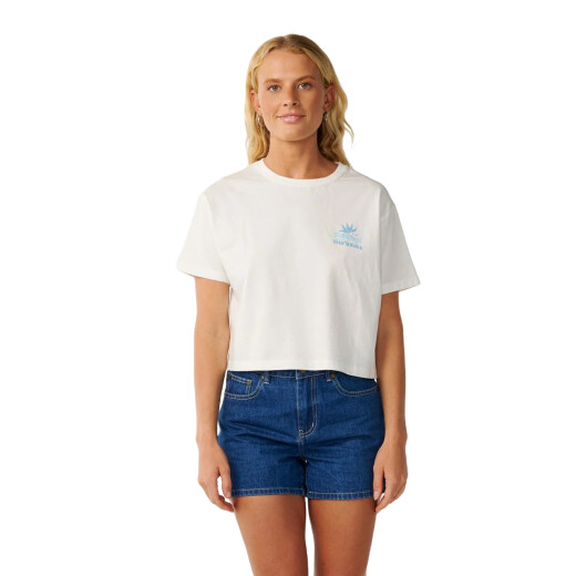 Remera Rip Curl Swell Crop - Blanco Remera Rip Curl Swell Crop - Blanco