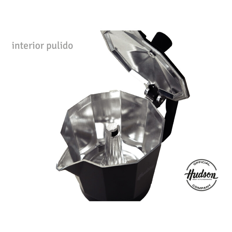 Set Cafetera Italiana De Aluminio Total Black Hudson Oficial Set Cafetera Italiana De Aluminio Total Black Hudson Oficial