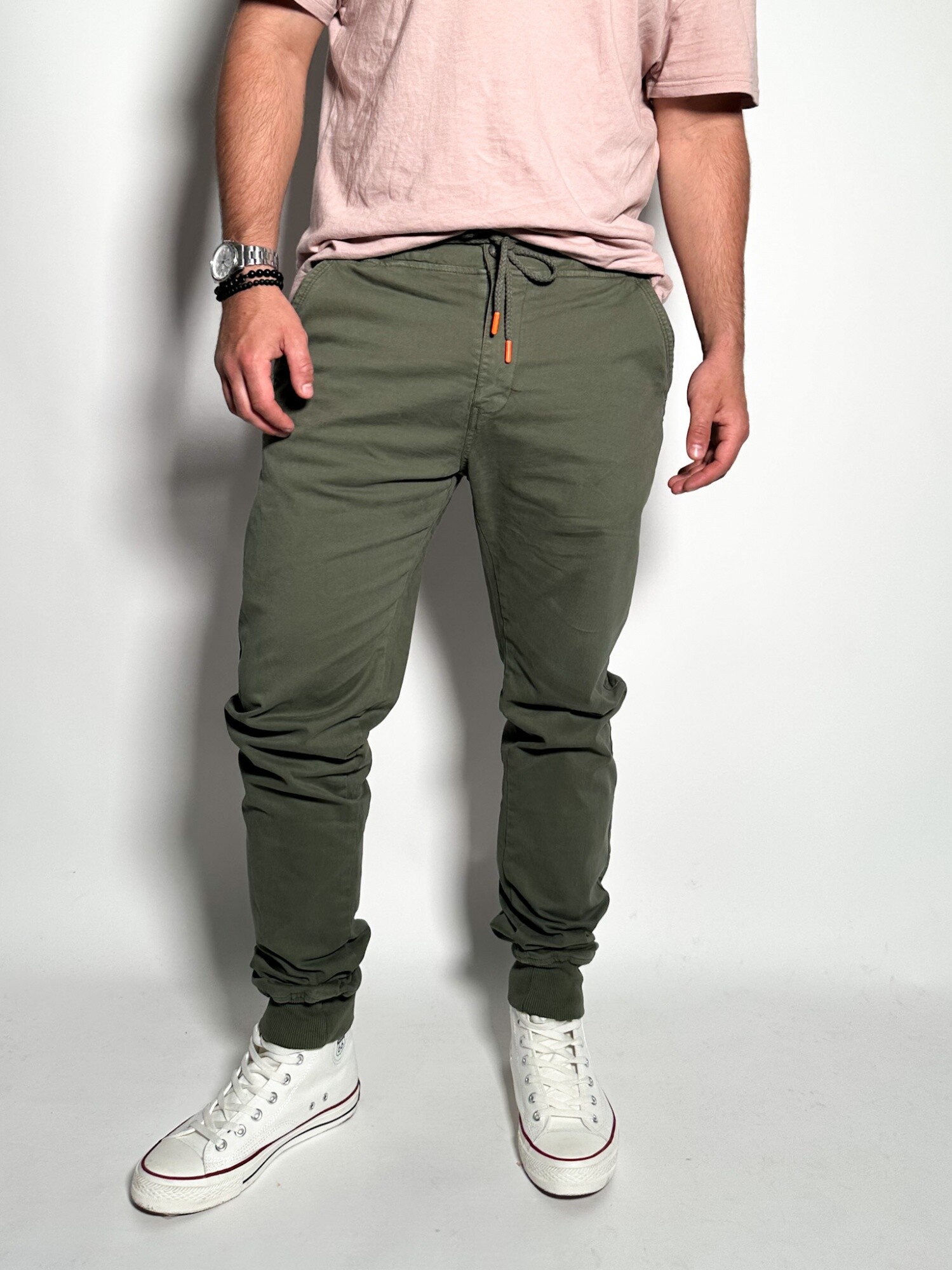 Pantalon con puño Jonas R005 Verde — Route 66