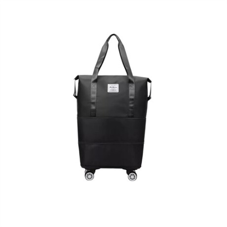 Bolsa plegable con rueditas para viaje Negro