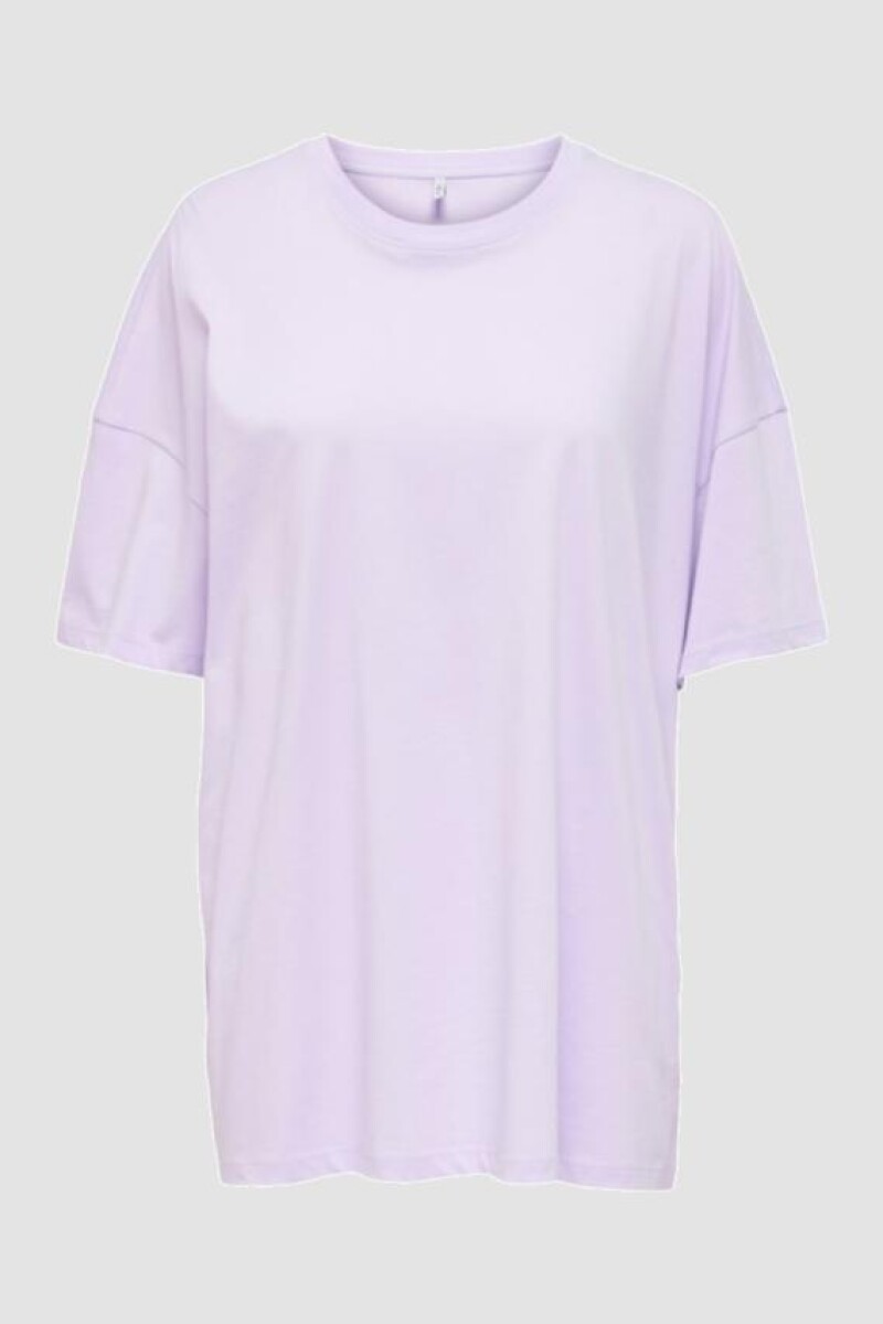 Camiseta Laya Básica Oversize - Pastel Lilac 