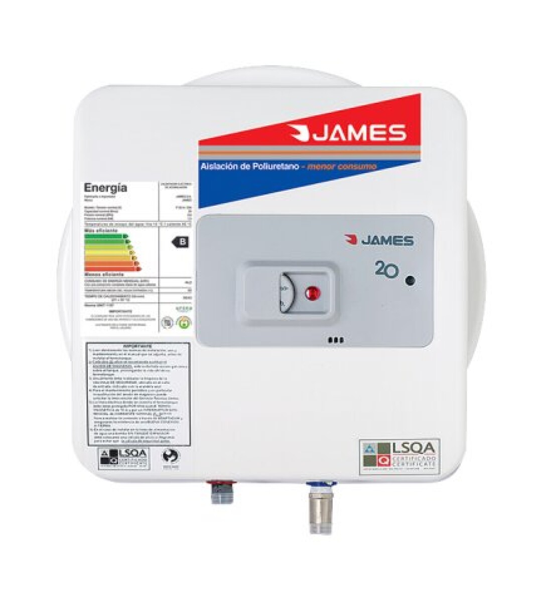 Termotanque James L/prisma 20l Sal/sup(p 