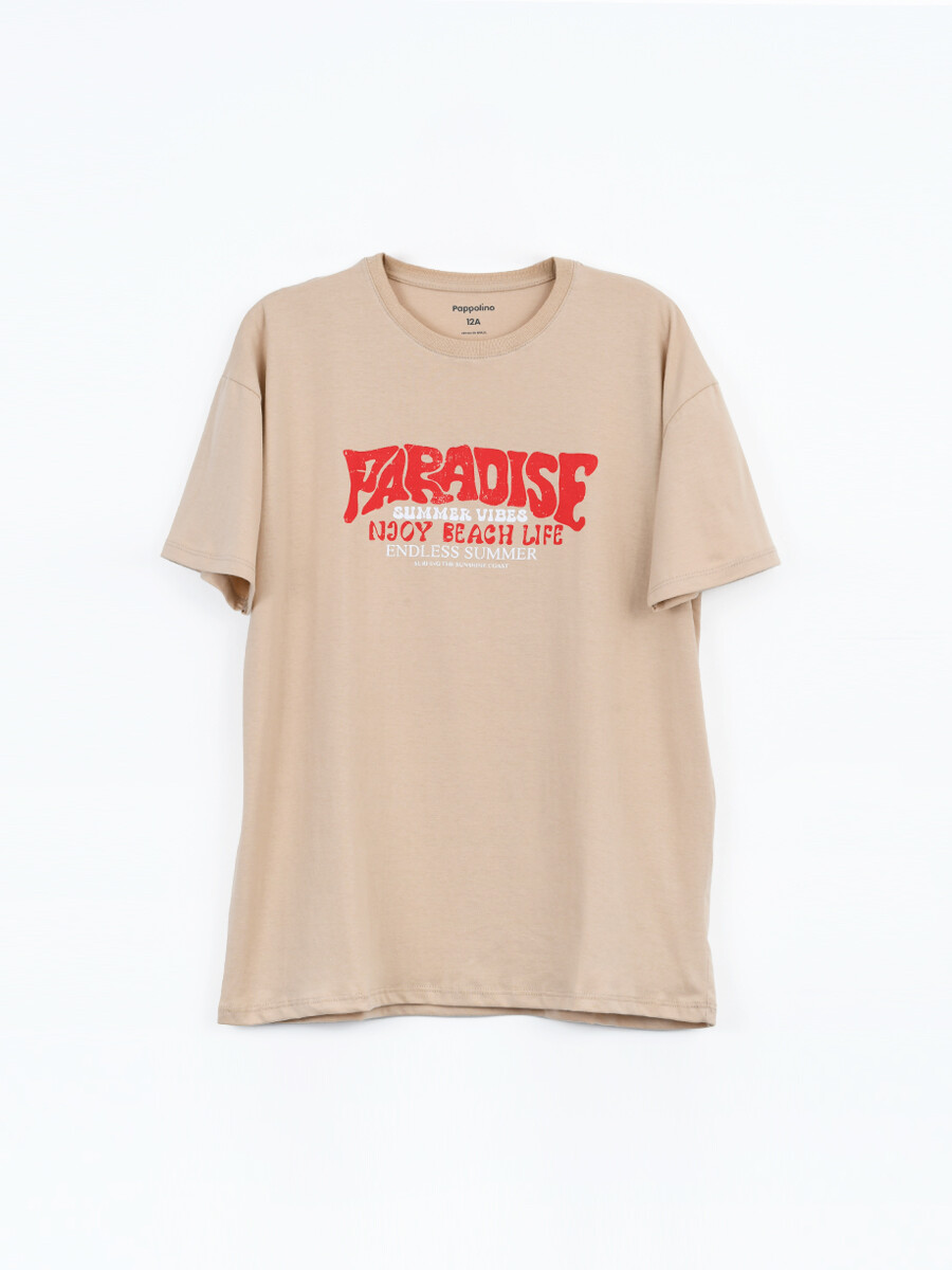 REMERA SUKIL PRINT - BEIGE OSCURO 