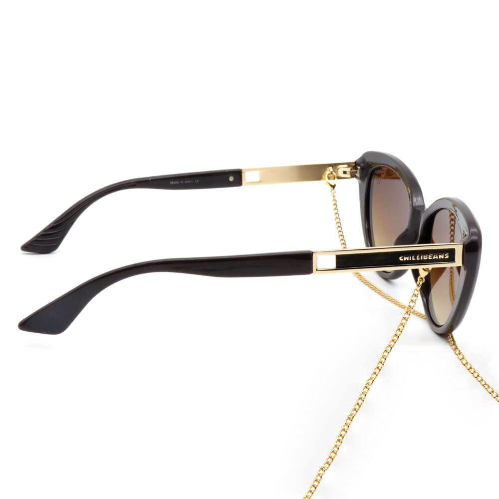 Lentes De Sol Bambu E Madeira Cat - Unisex Gradiente Marón/Marrón