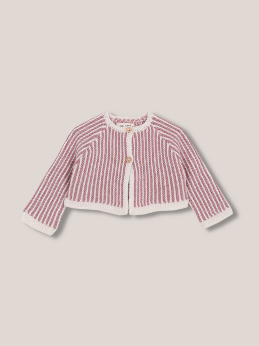 Chaqueta De Rayas Lila