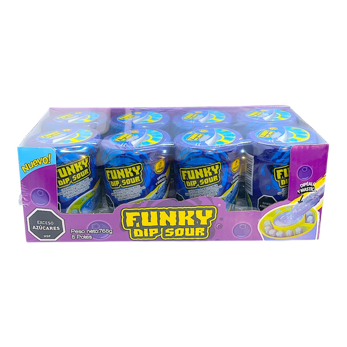 Goma Funky con Salsa Acida x 8 - Frutas azules 
