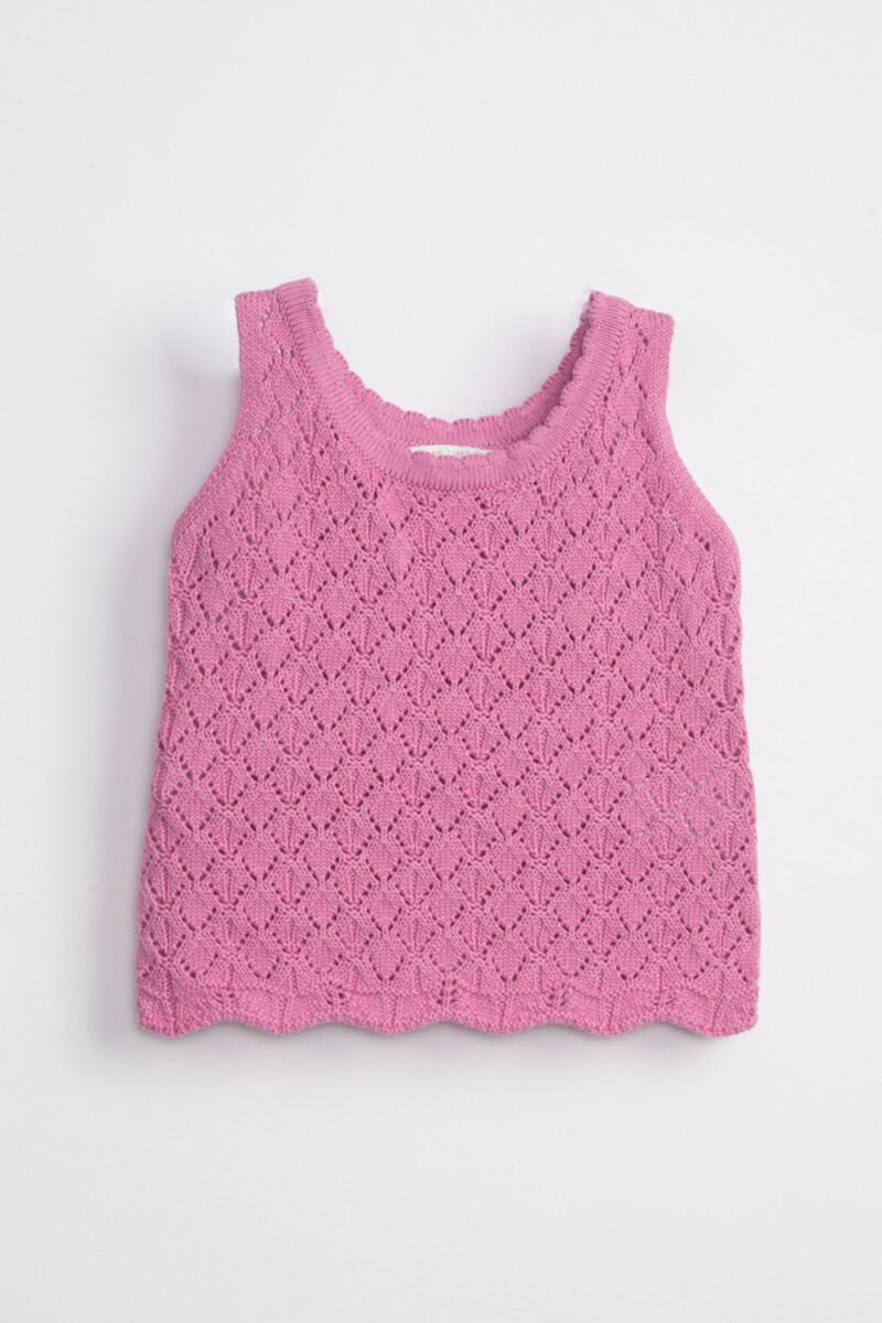 Musculosa punto tejida - Fucsia 