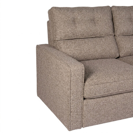 SOFA RETRACTIL 2 CUERPOS TELA MARRON AMBAR TOSTADO