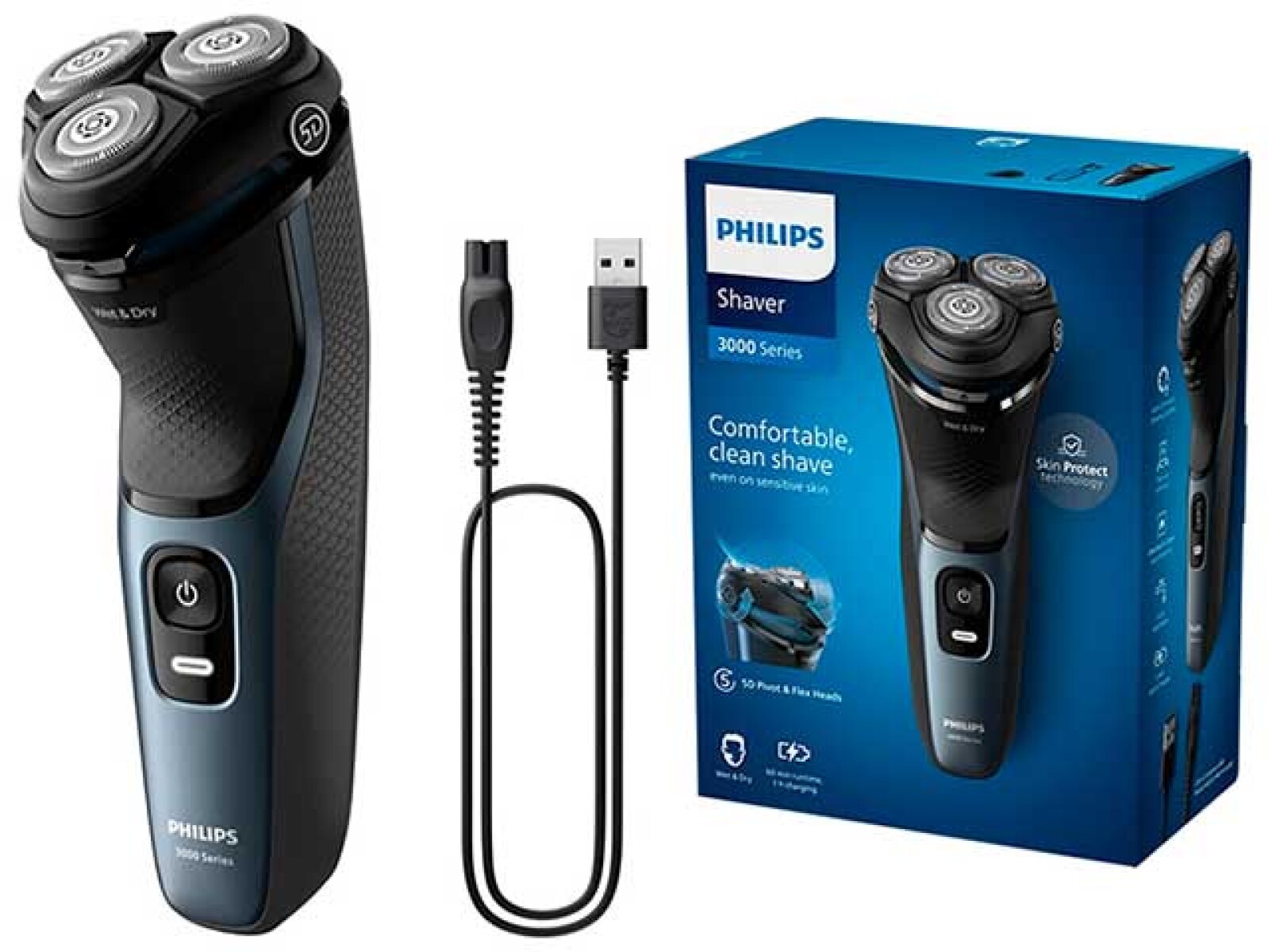 AFEITADORA PHILIPS S 3144 -Recargable -WET&DRY - Sin color 