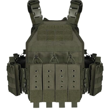 Chaleco táctico VT-6026-3 con liberación rápida Verde