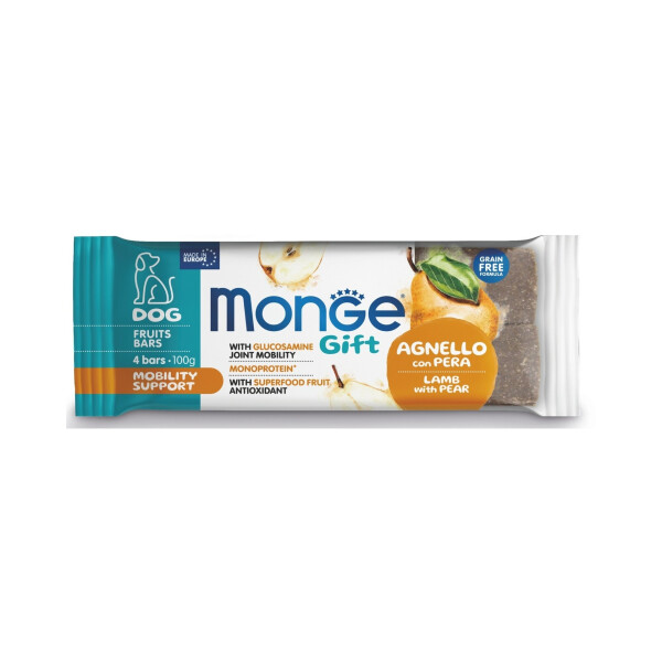 MONGE G FRUBAR MOBILITY LAMB & PEAR 100G MONGE G FRUBAR MOBILITY LAMB & PEAR 100G