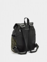 Mochila Color Block Con Nylon negro