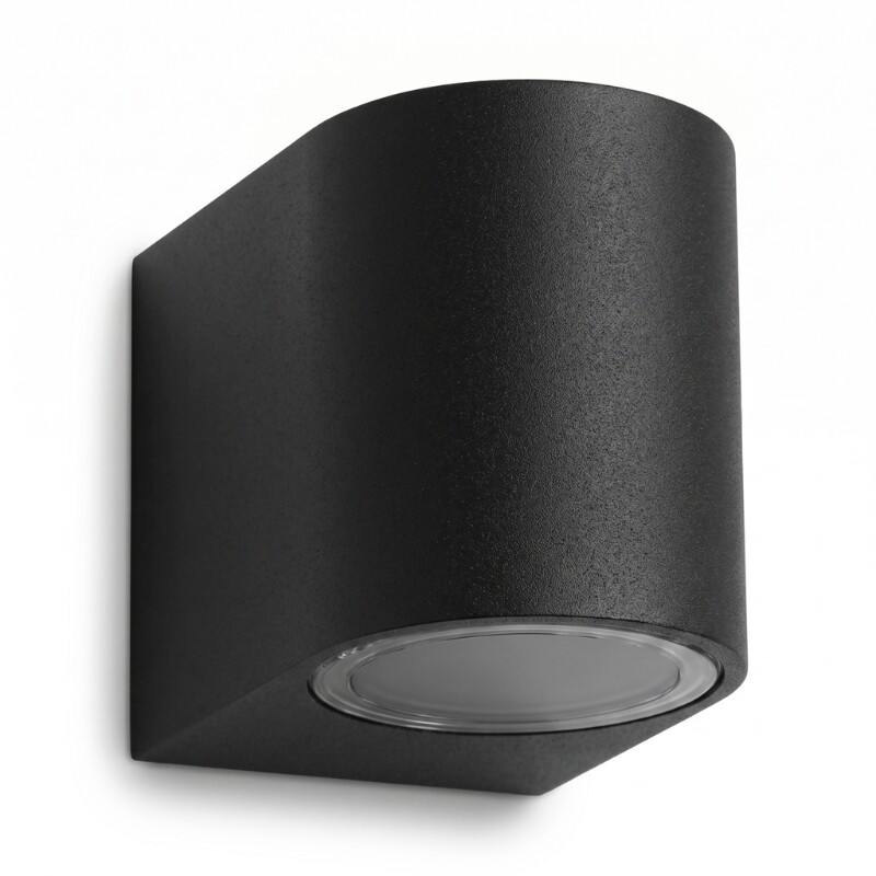 ARTEFACTO PARMA DECORATIVO PARA ADOSAR EN PARED UNIDIRECCIONAL PEQUEÑO Luminaria de Pared Parma Unidireccional Negra