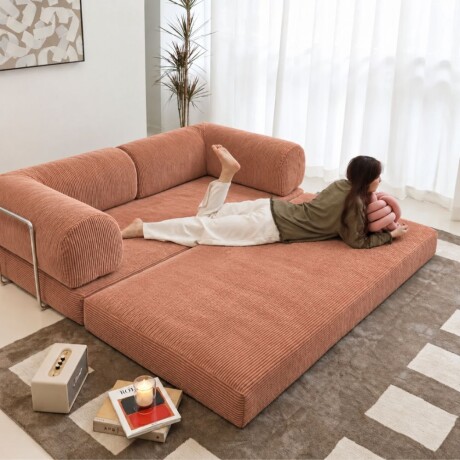Sillón Cama 3 Cuerpos CloudNest Salmón