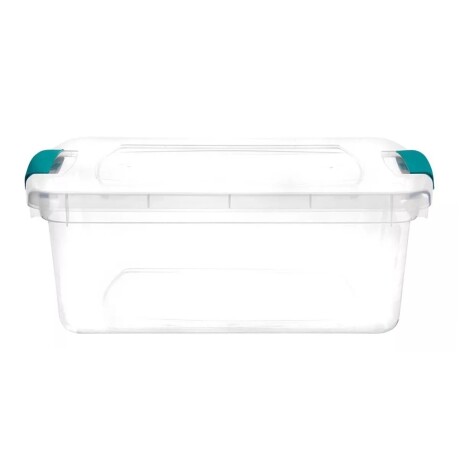 Caja Organizadora Plástica Wenbox 15L Tapa c/Clips Laterales Transparente