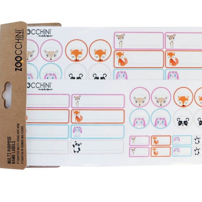 ZOO283 Etiquetas Multiuso Resistentes Al Agua Ciervo-blanco Zoocchini