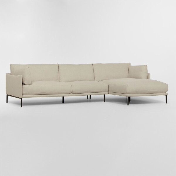Sofá con chaise COSTA BEIGE - DERECHO