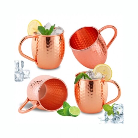 Set De 4 Jarros Para Tragos CUORI Moscú Capacidad 550ML Acero Inoxidable Set De 4 Jarros Para Tragos CUORI Moscú Capacidad 550ML Acero Inoxidable