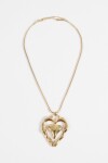 Collar acero dije cora dorado