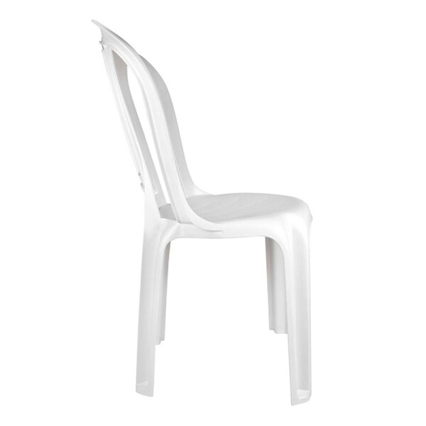 SILLA DE PVC BISTRO MOR SIN POZA BRAZOS - BLANCA SILLA DE PVC BISTRO MOR SIN POZA BRAZOS - BLANCA