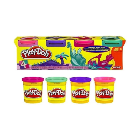 Play Doh Pack X 4 Latas De Masa Colores Clásicos Hasbro U