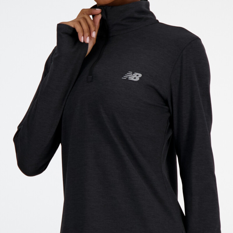 Buzo New Balance Space DYE Quarter ZIP Mujer WT41150BKH Negro