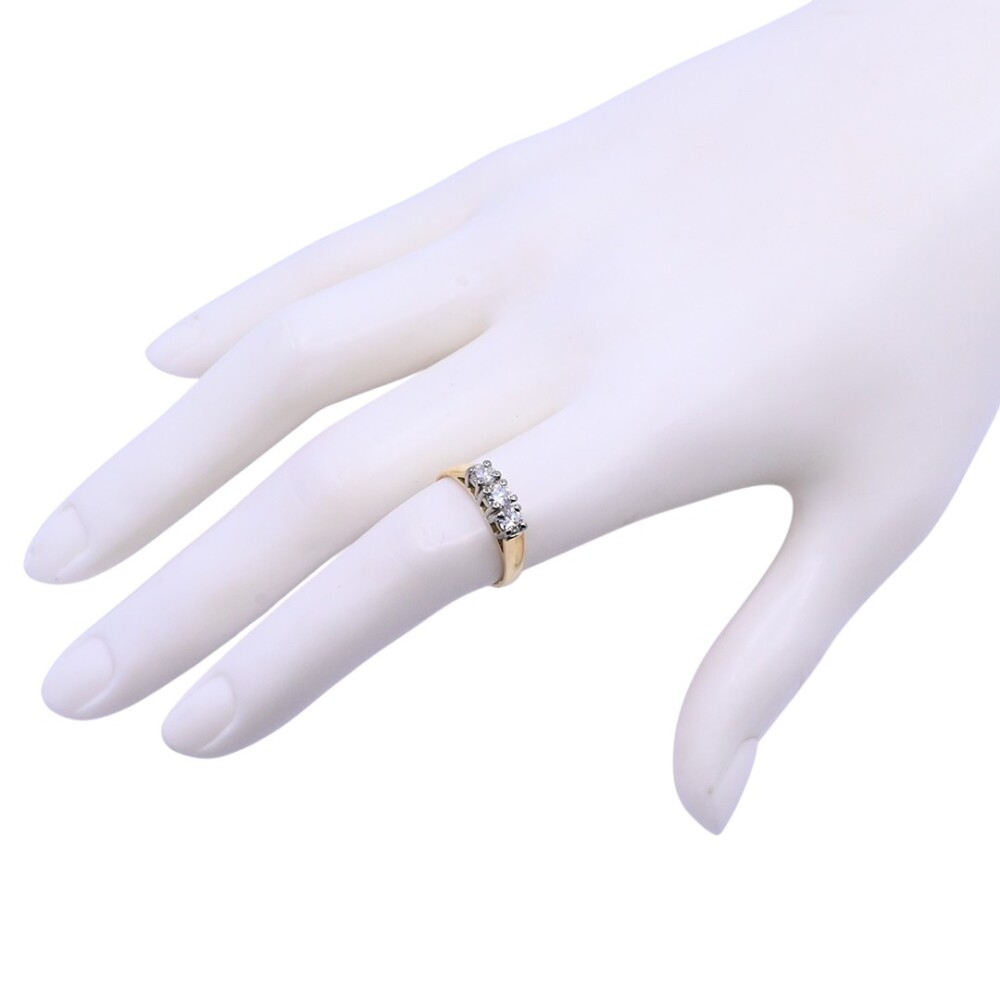 Anillo oro 18 k 2 tonos y brillantes. Anillo oro 18 k 2 tonos y brillantes.