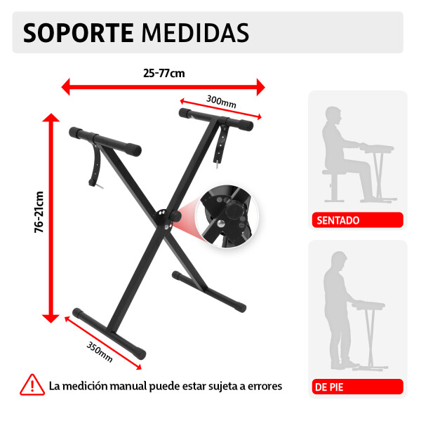 Soporte pie para organo teclado color negro itm015 Soporte pie para organo teclado color negro itm015