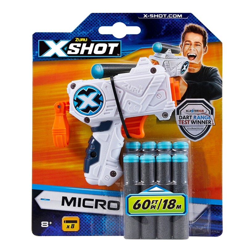 Pistola X-Shot Excel Micro – 8 Dardos X-SHOT EXCEL MICRO C/ 8 DARDOS - PDQ 12 PIEZAS