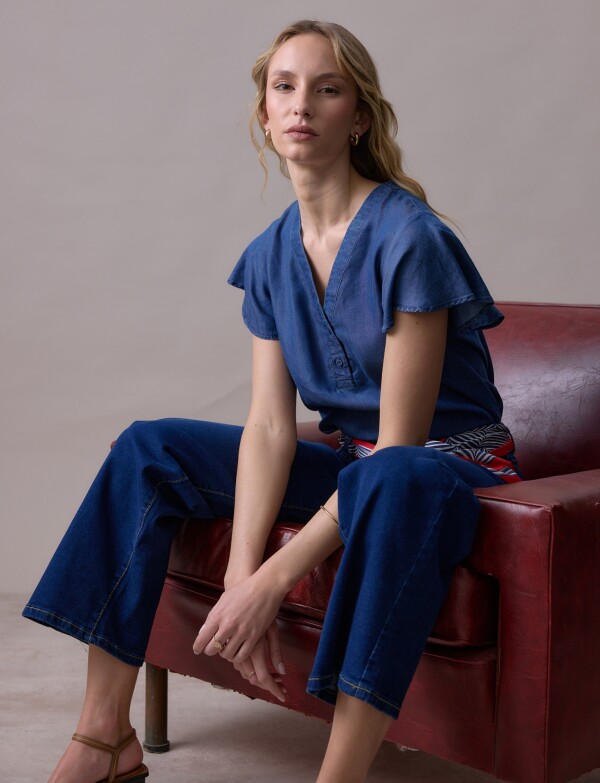 Blusa Lyocell JEAN OSCURO