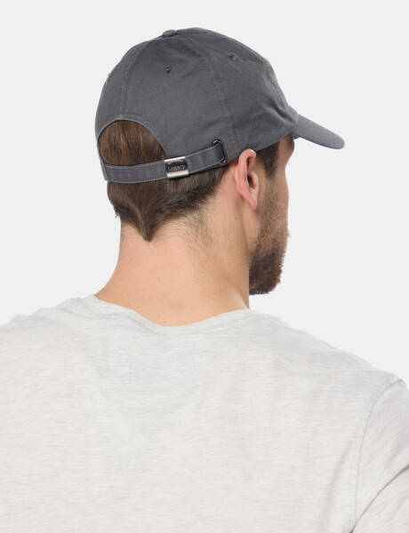 GORRO VISERA DE LONA CON PARCHE Gris