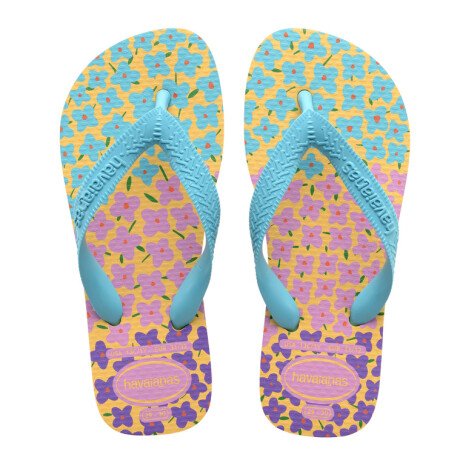 Sandalias Infantiles Havaianas Hav.Kids Flores Amarillo - Azul